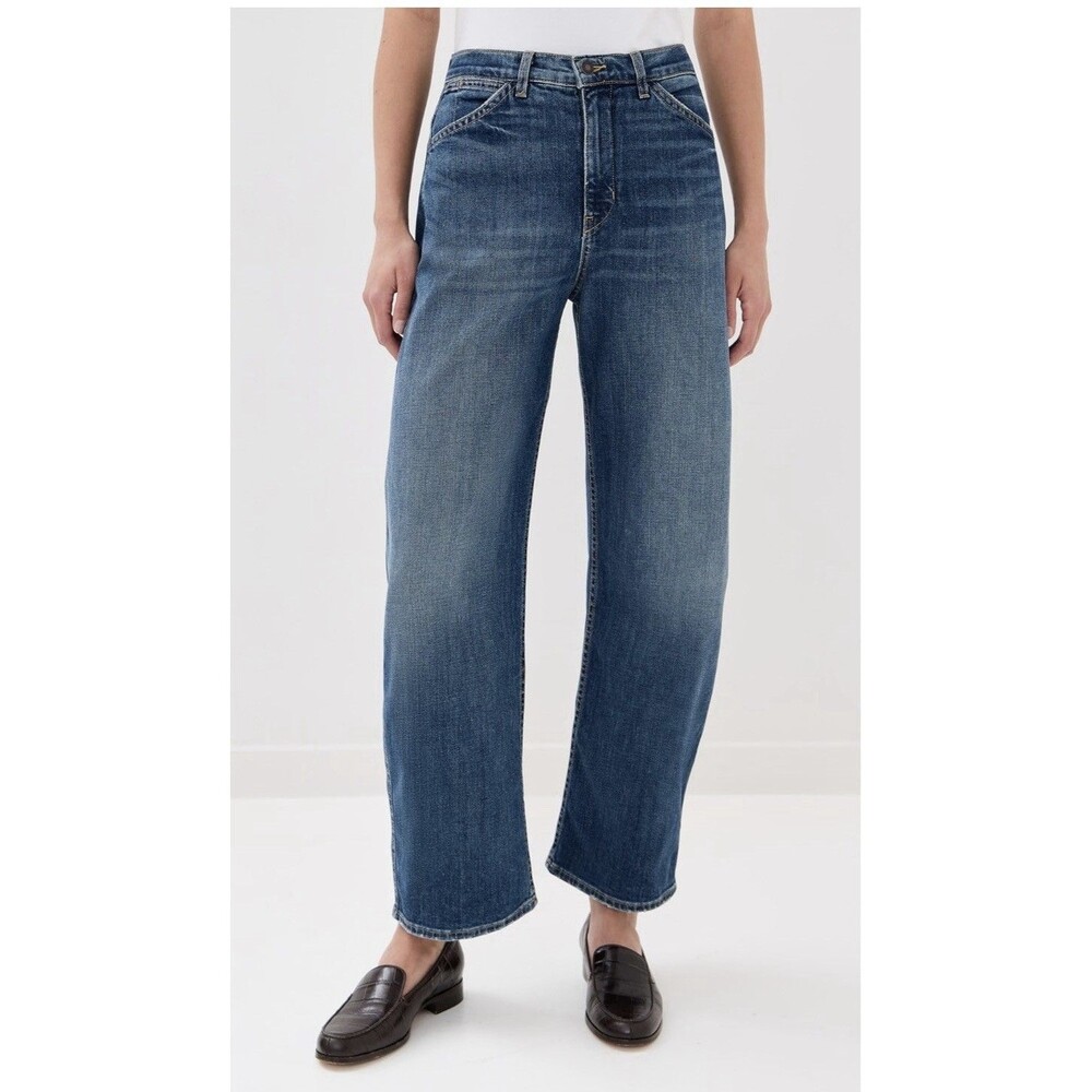 NILI LOTAN Tribeca Jeans Classic Wash Blue Denim Barrel Leg Women’s Size 27